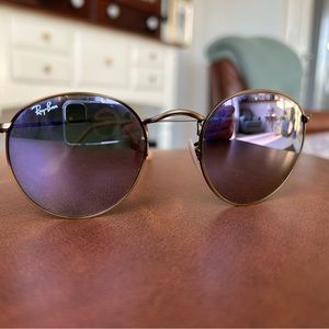 Ray bans- round lenses with purple tint!